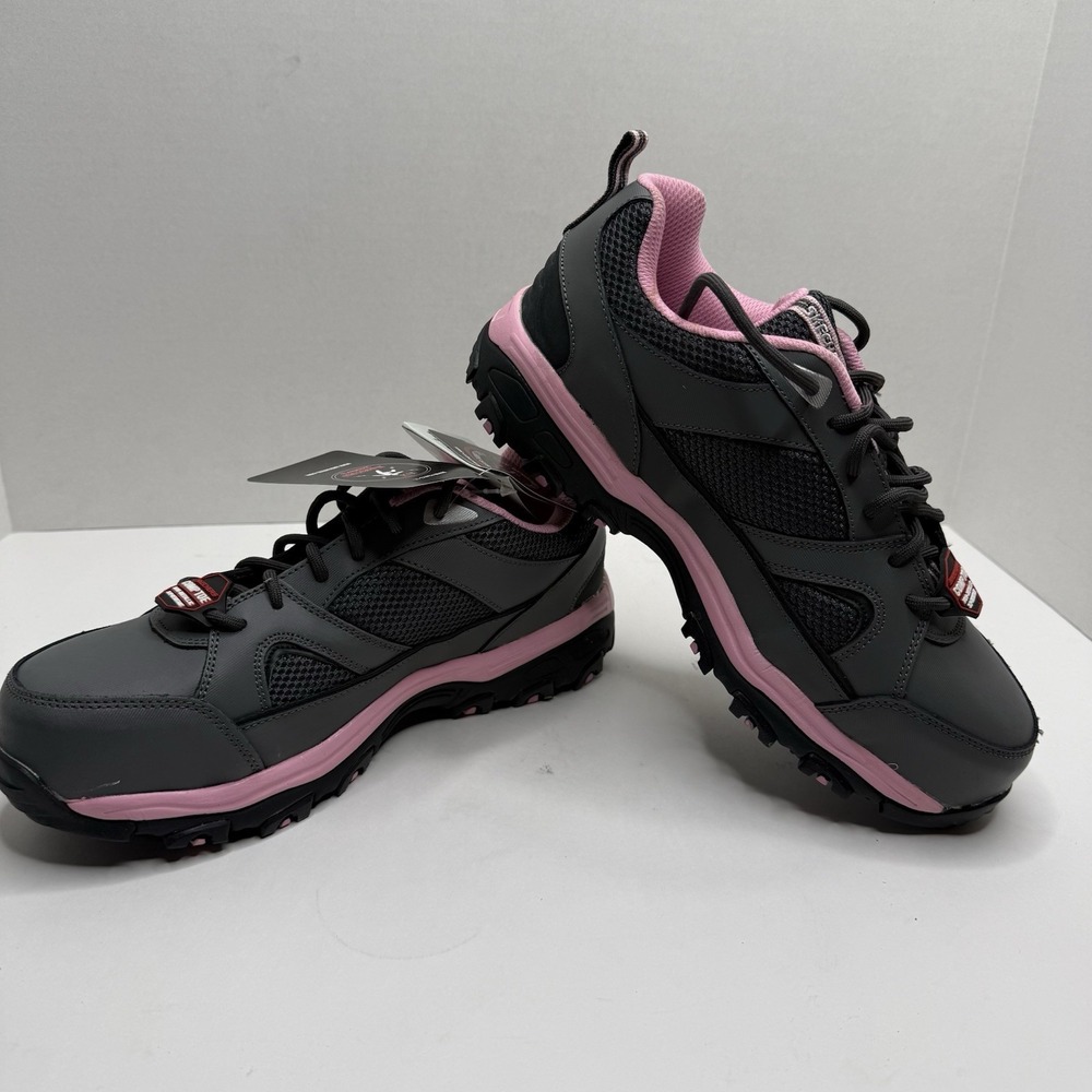 Skechers Work DLites SR Tottle Comp Toe Slip Resistant Shoes Womens 9 76528/GYPK - Picture 3 of 9